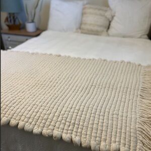 The Citizenry Celeste Chunky Wool ivory throw